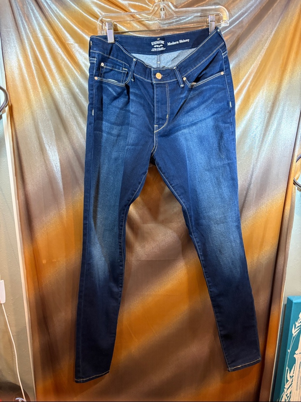 Signature Slim Skinny Men’s Jeans in Deep Indigo‎ 152 34” waist